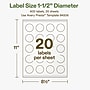 Avery Hemp Round Laser/Inkjet Multipurpose Labels, 1-1/2" Dia, Off-White (400/Pack)~#|#~EBA2D34E-8740-4886-8F6F5AFED6FC21D7_sc7
