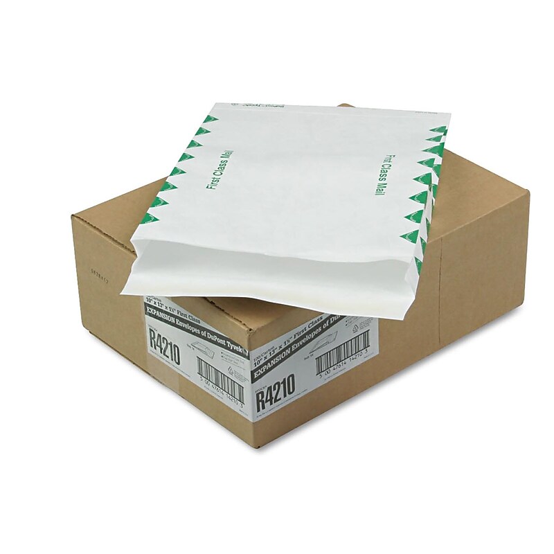 Quality Park Survivor First Class Tyvek Self Seal Catalog Envelope, 10" x 13", White, 100/Carton (R4210) image 1