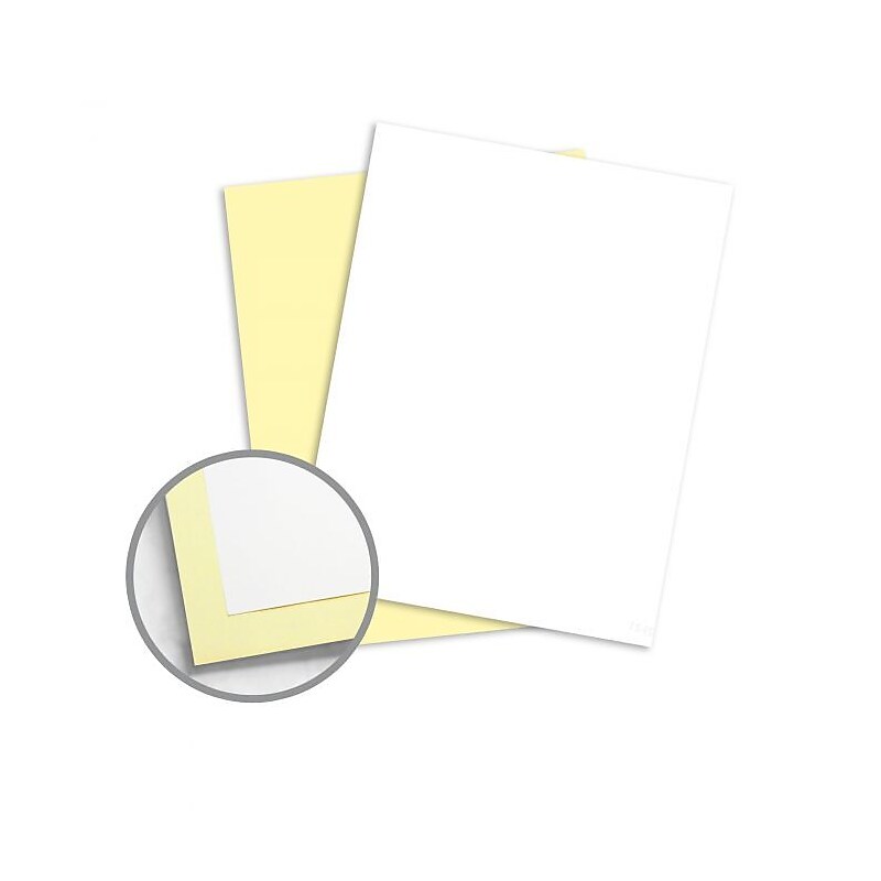 NCR Xeroform High Quality Carbonless Paper 8.5 x 14 inch White & Canary 500 / Ream (0469) image 1