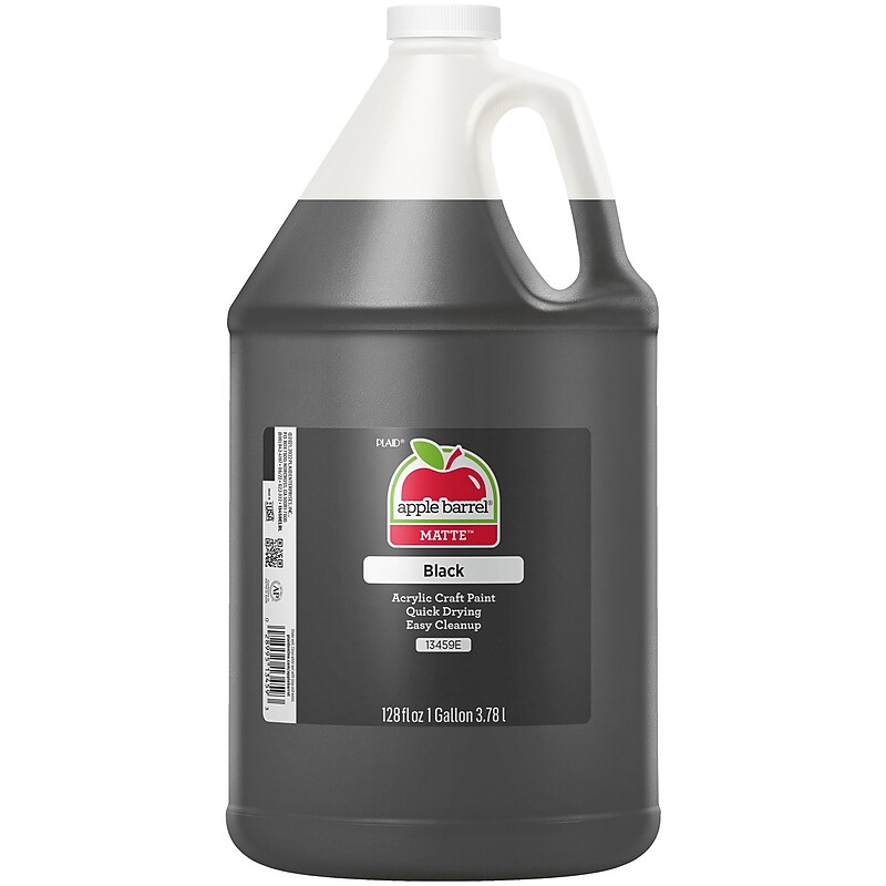 Apple Barrel Acrylic Paint Matte, Gallon, Black (APP13459E) image 1
