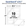 Avery Clean Edge Business Cards, 2" x 3 1/2", Glossy White, 200/Pack (8859)~#|#~EBAE00B9-7C0A-408B-8B1B567BA613A59E_sc7
