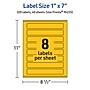 Avery Laser/Inkjet Rectangle Multipurpose Labels, 1" x 7", Bright Yellow, 320/Pack (94225)~#|#~EBAF64A5-BFBB-4EAD-8C5C94862F49CC8E_sc7