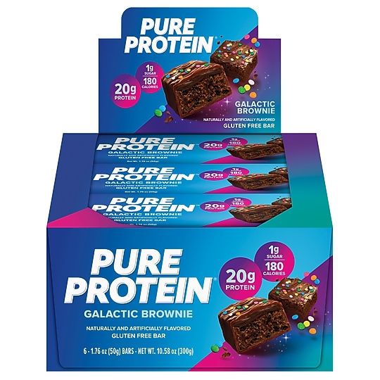 Pure Protein Gluten Free Galactic Brownie Protein Bar, 6 Bars/Box (NRN13805)~#|#~EBAF7AC0-F4C4-425B-86AC0F77B714A441_sc7