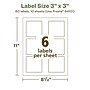 Avery EcoFriendly Laser/Inkjet Multipurpose Labels, 3" x 3", White, 60/Pack (94101)~#|#~EBAFD994-F802-4F8F-89AE8DAD8B2B79DA_sc7