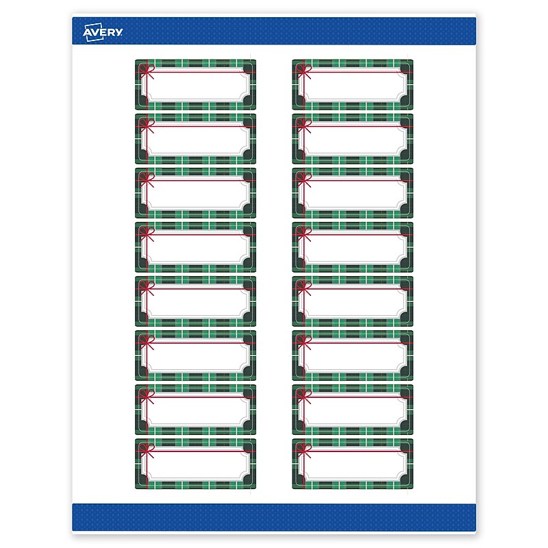 Avery Rectangle Multipurpose Labels, 1" x 2-5/8", White, 160/Pack (19479370403) image 1