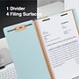 Staples 60% Recycled Pressboard Classification Folder, 1-Divider, 1.75" Expansion, Legal Size, Light Blue, 20/Box~#|#~EBB1A5B0-5526-436D-AA6B8A1E4C51E12B_sc7