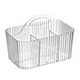 mDesign 4-Section Plastic Desktop Caddy Organizer with Handle, Plastic, Clear (26051) ~#|#~EBB4731A-5FB4-47B0-BC7E3173128B4E00_sc7