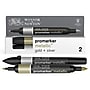 Winsor & Newton Promarker Dual-Tip Alcohol Based Marker, Metallic Gold + Silver, 2/Pack (WNX0290150)~#|#~EBB55321-D3E9-4E30-BBCDF296430A4FC9_sc7
