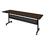 Regency Kobe Flip Top 84"W x 24"D Rectangular Training Room Table, Laminate, With Wheels, Neo Walnut (MKFTM8424NW)~#|#~EBBBBF77-E6CA-48DE-BBECE1D69FB3461B_sc7