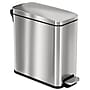 iTouchless SoftStep Stainless Steel Slim Step Trash Can with AbsorbX Odor Control System, Silver, 3 Gal. (PS03RSS)~#|#~EBBD0A1D-04E6-4205-B3B1136CC7A9B749_sc7