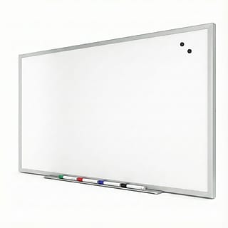Luxor Steel Double Sided Dry Erase Whiteboard, Aluminum, 96
