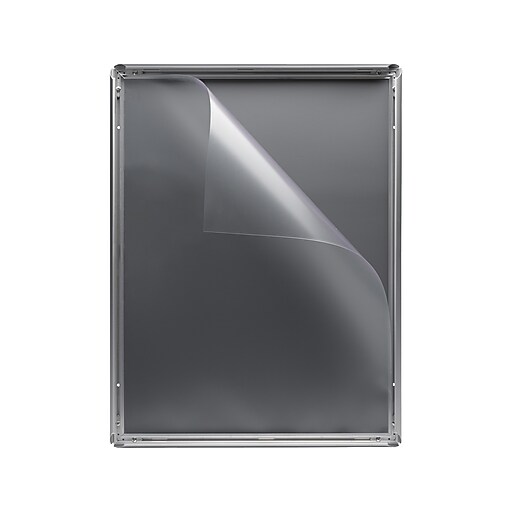 Excello Global Products Poster Holder, 24" x 18", Wall Mounted, Silver Aluminum (EGPSF1824S