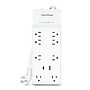 CyberPower P806UC15 Home Office 8-Outlet Surge Protector, 1-USB-C Port, 1-USB-A Port, 6 ft. Cord, 2400J Surge Suppression, White~#|#~EBCB34BD-CE01-4173-B943C2C8775F4C3A_sc7