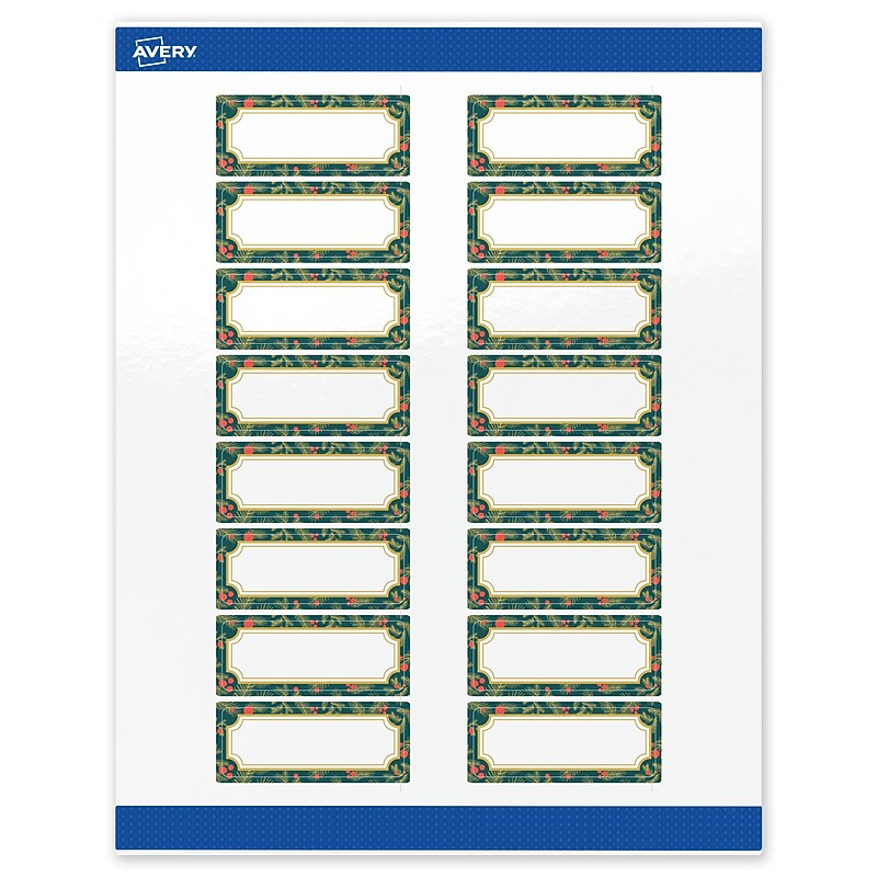 Avery Rectangle Multipurpose Labels, 1" x 2-5/8", White, 160/Pack (19479370493) image 1