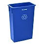 Alpine Industries Polypropylene Recycling Bin and Dolly, 23 Gallon, Blue (ALP477-R-BLU-PKD)~#|#~EBD4600A-D1ED-4E29-90453427B9A6B05A_sc7