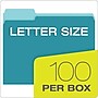 Pendaflex Recycled File Folder, 2/5-Cut Tab, Letter Size, Aqua, 100/Box (42101/3AQU)~#|#~EBD60054-50F6-4CA3-91278245E4F29203_sc7