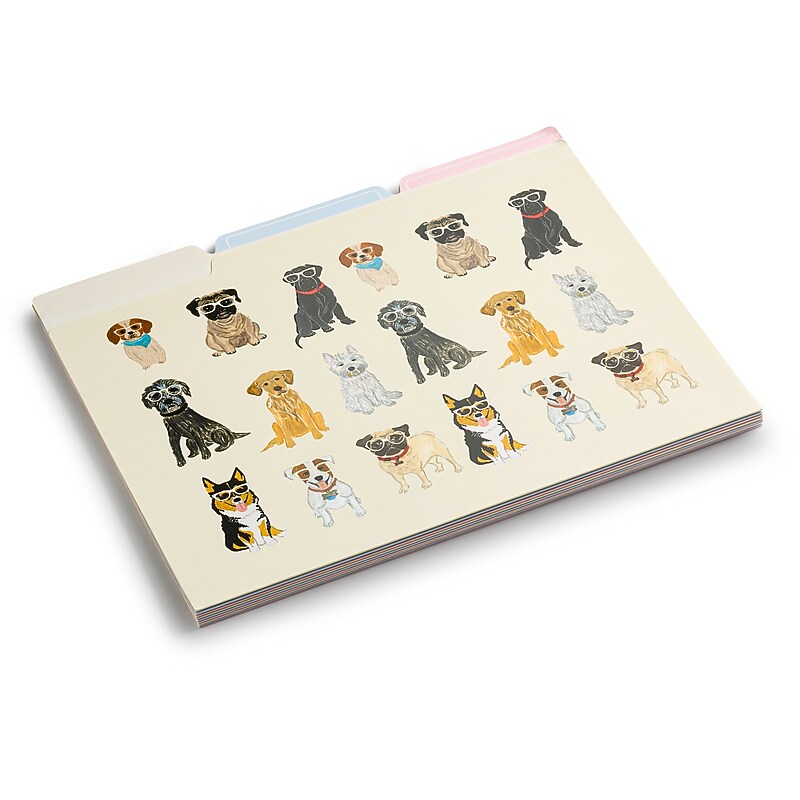 Eccolo Dogs File Folder, 1/3-Cut Tab, Letter Size, Paper Stock (ST636B) image 1