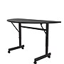 Correll Econoline 48"W x 24"D Adjustable Foldable Training Room Table, Laminate, With Wheels, Black Granite (FTM2448TFHR07)~#|#~EBDADD1D-0640-49AC-9F76684AFDADF1CE_sc7