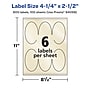 Avery Pearlized Ivory Oval Multipurpose Labels, 4.25" x 2.5", Ivory, 600/Box (94058)~#|#~EBDE1C5D-01CD-4BF1-91E630C16635402B_sc7