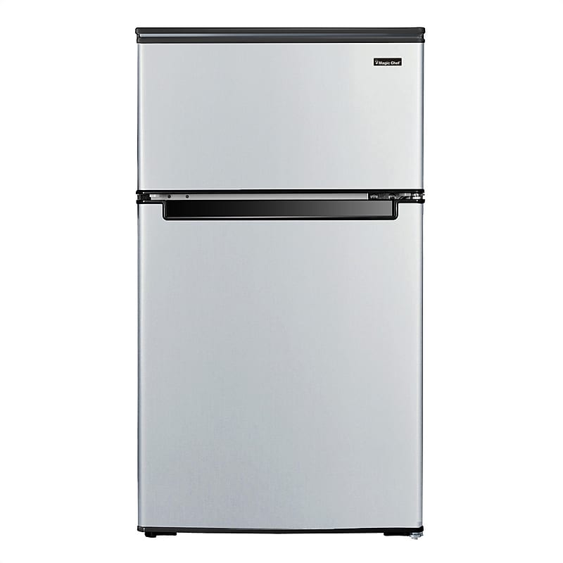 Magic Chef Mini Refrigerator w/Freezer, 3.1 Cu. Ft., Stainless Look (HMDR310SE) image 1