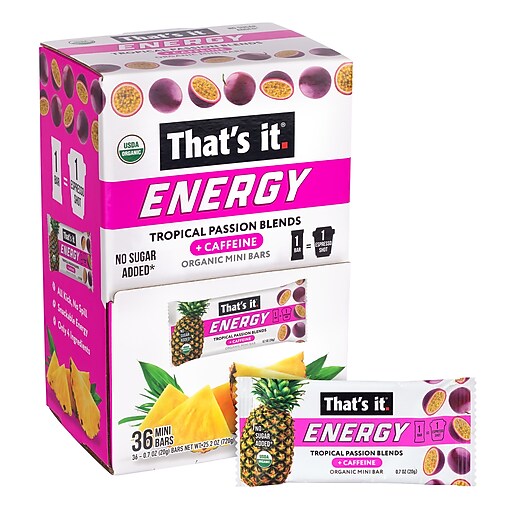 That's It Organic Gluten Free Tropical Passion Blends Energy Bar