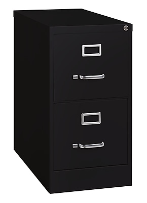 Hirsh Commercial 2-Drawer Vertical File Cabinet, Letter Size, Lockable, 28.375″H x 15″W x 25″D, Black (14110) Simolary simolary.com