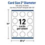 Avery Round Integrated Cards, Matte White, 100/Pack (19479370867)~#|#~EBE67F3A-BBCF-4668-8B47A815941E9509_sc7