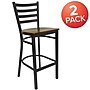 Flash Furniture HERCULES Series Traditional Metal Ladder Back Restaurant Barstool, Black/Mahogany, 2-Pieces/Pack (2XUDG697BMAW)~#|#~EBE689E9-5C15-4085-9BB179C477220076_sc7