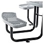 Global Industrial 46" Round Picnic Table, Expanded Metal, Gray (277150GY)~#|#~EBE94742-E122-4ADD-8733BB0B00DA813B_sc7