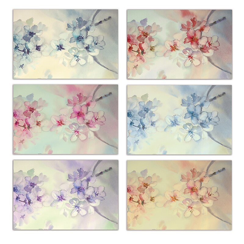 Better Office Cards with Envelopes, 4" x 6", Floral, 50/Pack (64567-50PK) image 1