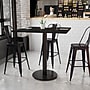 Flash Furniture Square Laminate Table Top with 24" Round Bar-Height Table Base, 42" x 42", Black (XUBK4242TR24B)~#|#~EBEB9B27-B3E0-4130-96DC6B5CBCE0E28A_sc7
