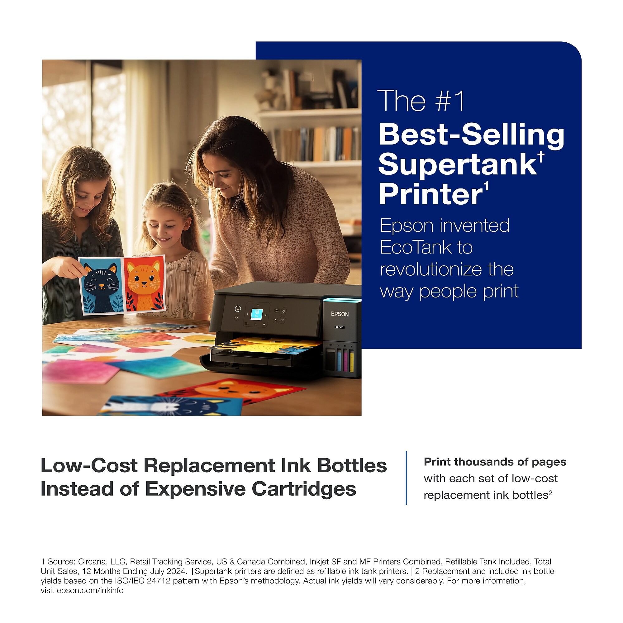 Epson EcoTank ET-2980 Wireless All-in-One Color Supertank Printer, Black (C11CL41201) Sansujyuku sansujyuku.com