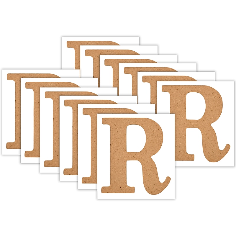 Plaid MDF Letters, 5", Brown Oxide, 12/Pack (PDE63571-12) image 1