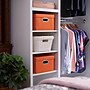 Household Essentials Medium Stackable Folding Fabric Storage Bin, 8" x 13"x 15", 27.01 Qt., Orange, 2/Pack (702-1)~#|#~EC02B054-A564-4288-BD6E08DFCD4BB52F_sc7