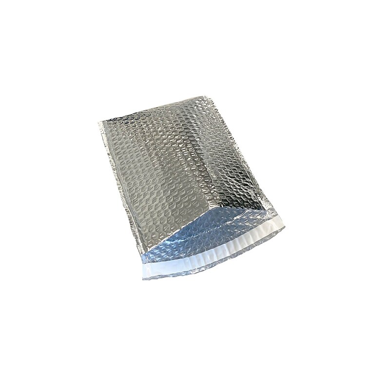 8" x 11" Self-Sealing Bubble Mailer, Silver, 100/Carton (P2227) image 1