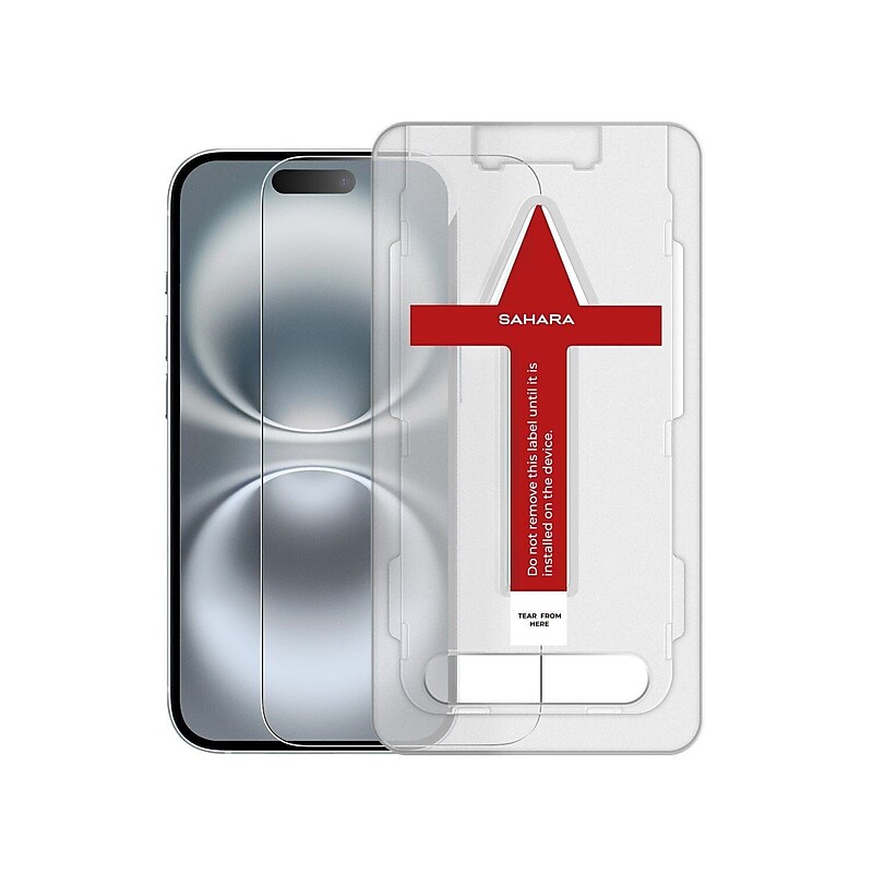 SaharaCase ZeroDamage Tempered Glass Screen Protector for Apple iPhone 16 Plus, Clear (ZD00153) image 1