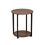 Household Essentials Jamestown Round Side End Table with Storage Shelf, Ashwood/Black (HH8080-1)~#|#~EC123278-C370-4A93-ADB8E32E83B45C99_sc7