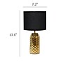 Simple Designs Whimsical Wave 13.4" LED Table Lamp, Gold Base/Black Shade (LT2123-GLD)~#|#~EC13DA04-38DB-4D0A-BAB7173EC67B14EC_sc7