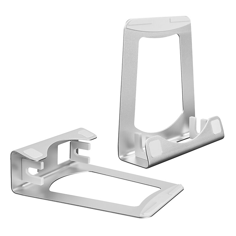 Mount-It! 2" x 10" Vertical/Horizontal Aluminum Laptop Stand, Silver (MI-7276) image 1