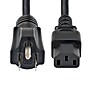 StarTech 15 ft. NEMA 5-15P to Locking C13 Power Cable, Male-to-Female, Black (15 ft.-LC10A-POWERCORD)~#|#~EC1BBA72-3CA3-4407-B891E959B3EDCEAC_sc7