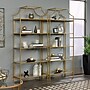 Sauder International Lux 71"H 5-Shelf Bookcase, Satin Gold (421434)~#|#~EC23402C-C94D-45EF-AE7D9F4F240F9527_sc7