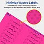 Avery Laser/Inkjet Rectangle Multipurpose Labels, 5/8" x 3", Neon Magenta, 640/Pack (94214)~#|#~EC259CAA-94B2-4796-B59EAC9344B57662_sc7