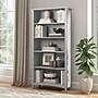 Bush Furniture Salinas 63"H 5-Shelf Bookcase with Adjustable Shelves, Cape Cod Gray Laminated Wood (SAB132CG-03)~#|#~EC268A80-B970-4B78-885282D00A278877_sc7
