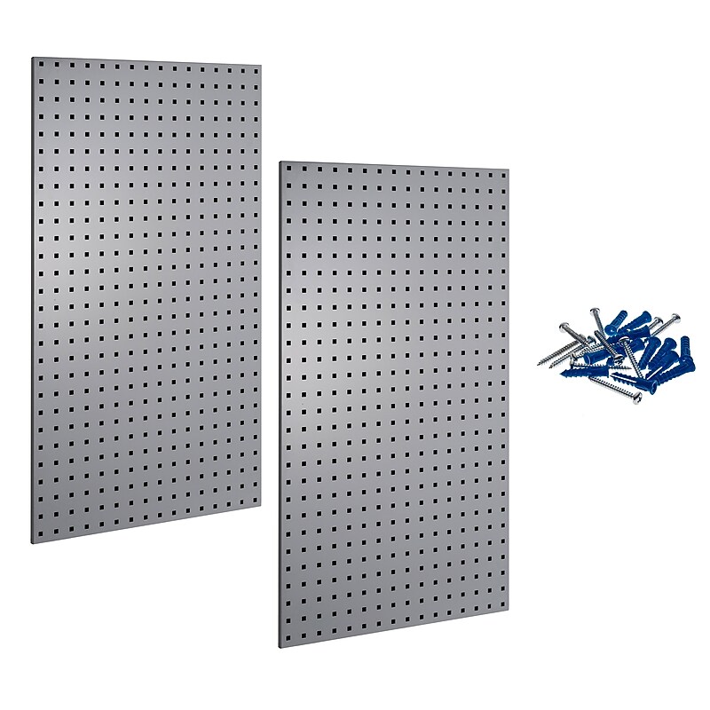 Triton Products LocBoard 24" x 42" x 9/16" Steel Square Hole Pegboards, 2/Set (LB2-G) image 1