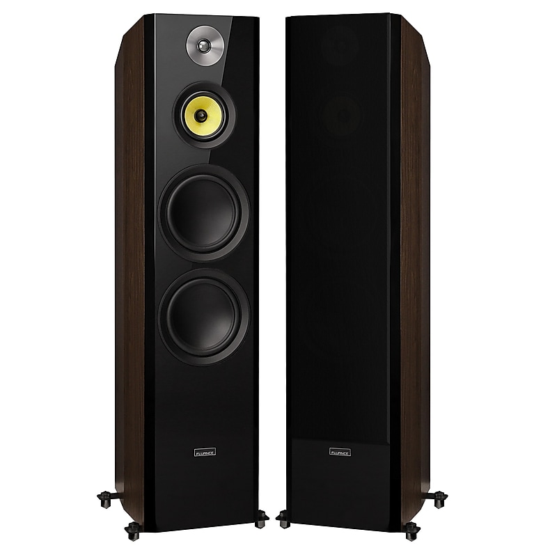 Fluance Signature HiFi HFFW 3-Way Floorstanding Tower Speakers with Dual 8" Woofers, Natural Walnut image 1