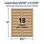 Avery Laser/Inkjet Rectangle Multipurpose Labels, 15/16" x 3-7/16", Kraft Brown, 1800 Labels/Box ( 94218)~#|#~EC2BE62A-037E-4154-85AE4420C0A3C9F2_sc7