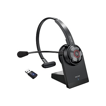 Delton 50X Pro Wireless Noise Canceling Bluetooth Mono Computer On-Ear Headset, Black (DBTHEAD50XBTDL)