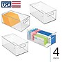 iDESIGN Medium Stackable Plastic Storage Bin, Clear, 4/Pack (29015M4)~#|#~EC2F7D43-DFDF-4EF1-A0545AAEB24BECCA_sc7