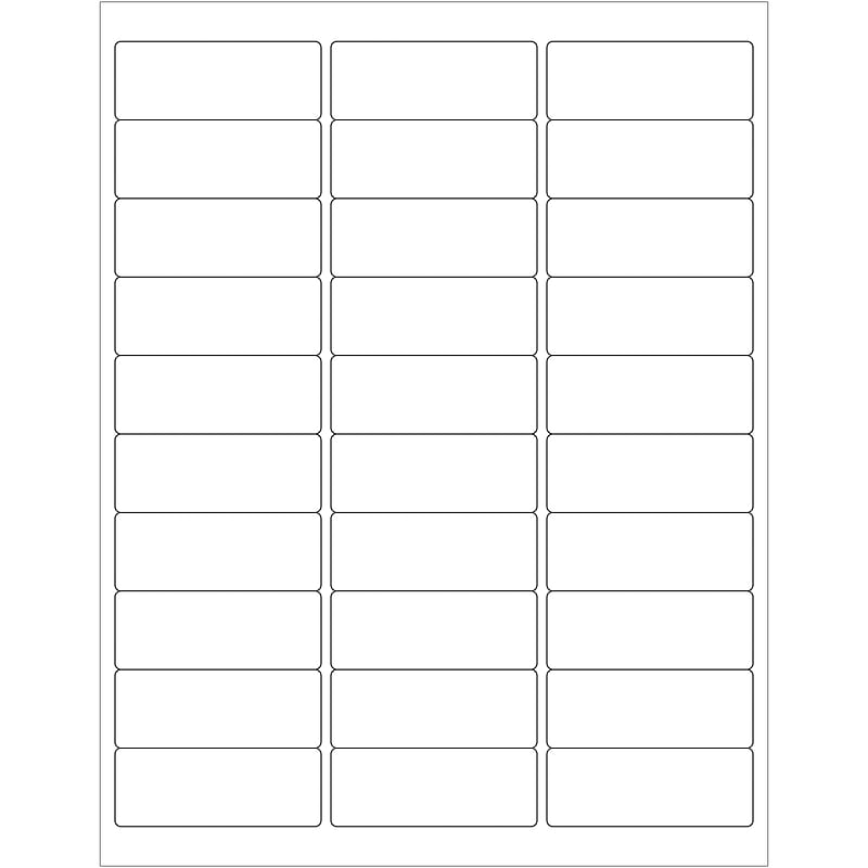 Tape Logic Rectangle Laser Labels, 2 5/8" x 1", Glossy White, 3000/Case (LL200) image 1