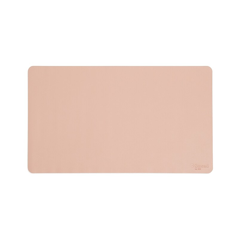 Smead Small Vegan Leather Anti-Slip Desk Pad, 23.6" x 13.7", Light Pink (64839) image 1